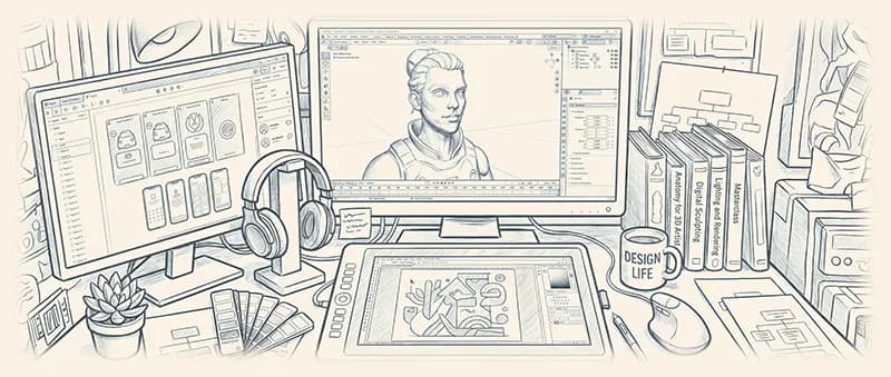 Bureau Artiste Croquis