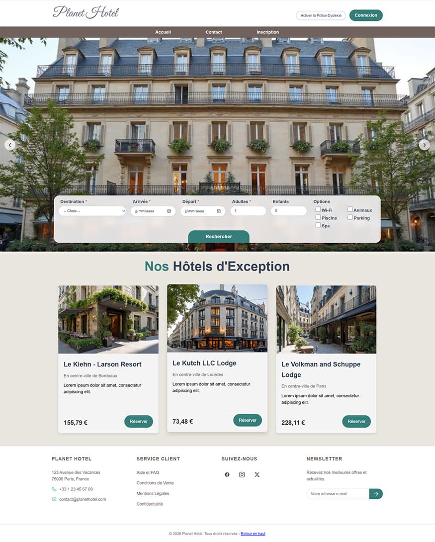 Vue additionnelle 1 de App de Réservation Hôtelière - Formation