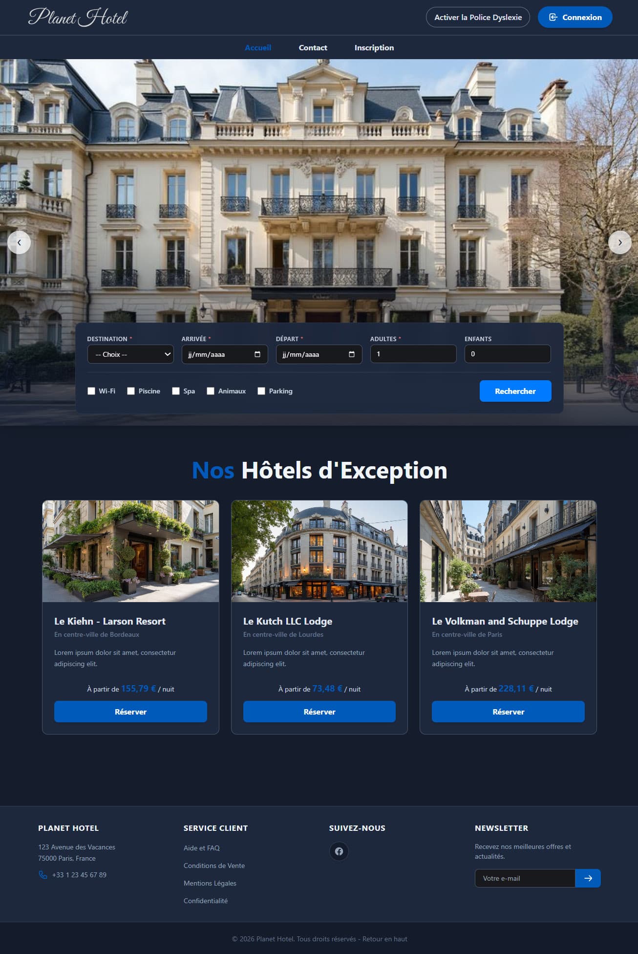 Couverture de App de Réservation Hôtelière - Formation