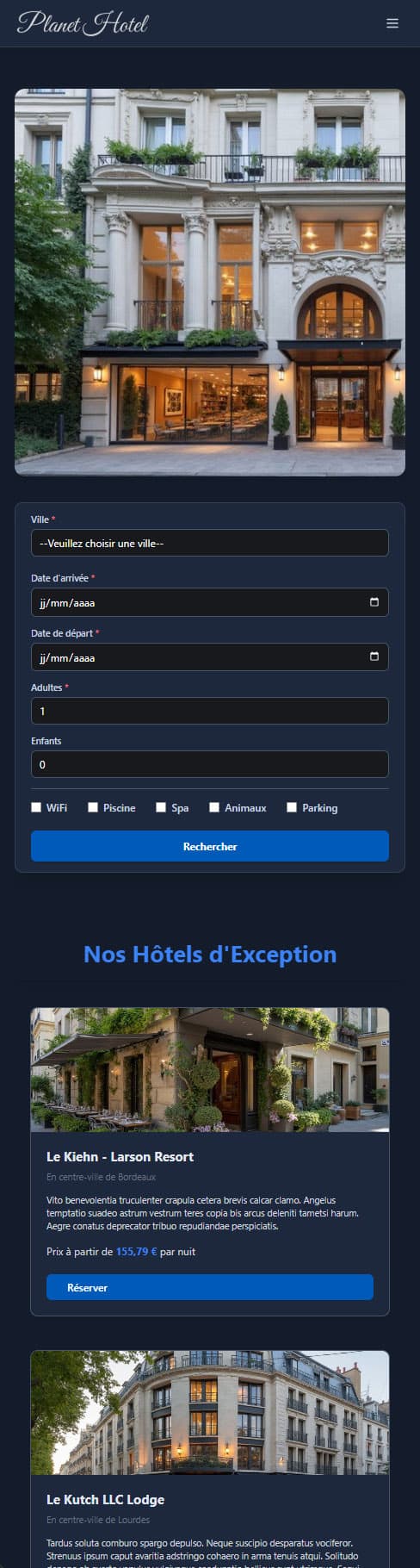 Vue additionnelle 5 de App de Réservation Hôtelière - Formation