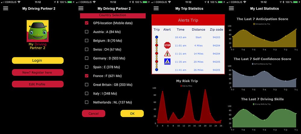 Vue additionnelle 1 de App My Driving Partner 2 - Prototype