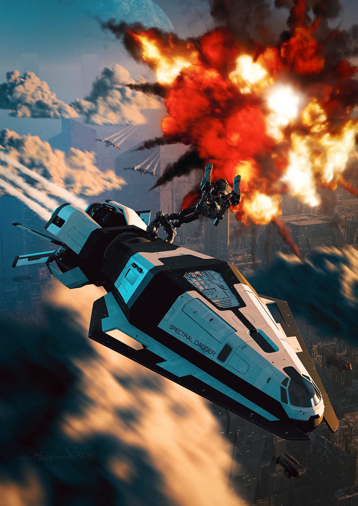 Couverture de « Spectral Dagger » – Scout ship